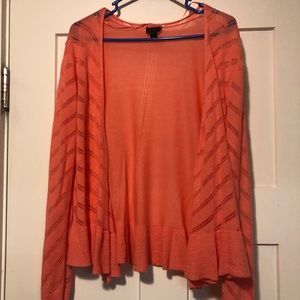 Salmon Cardigan and Sleeveless tank combo